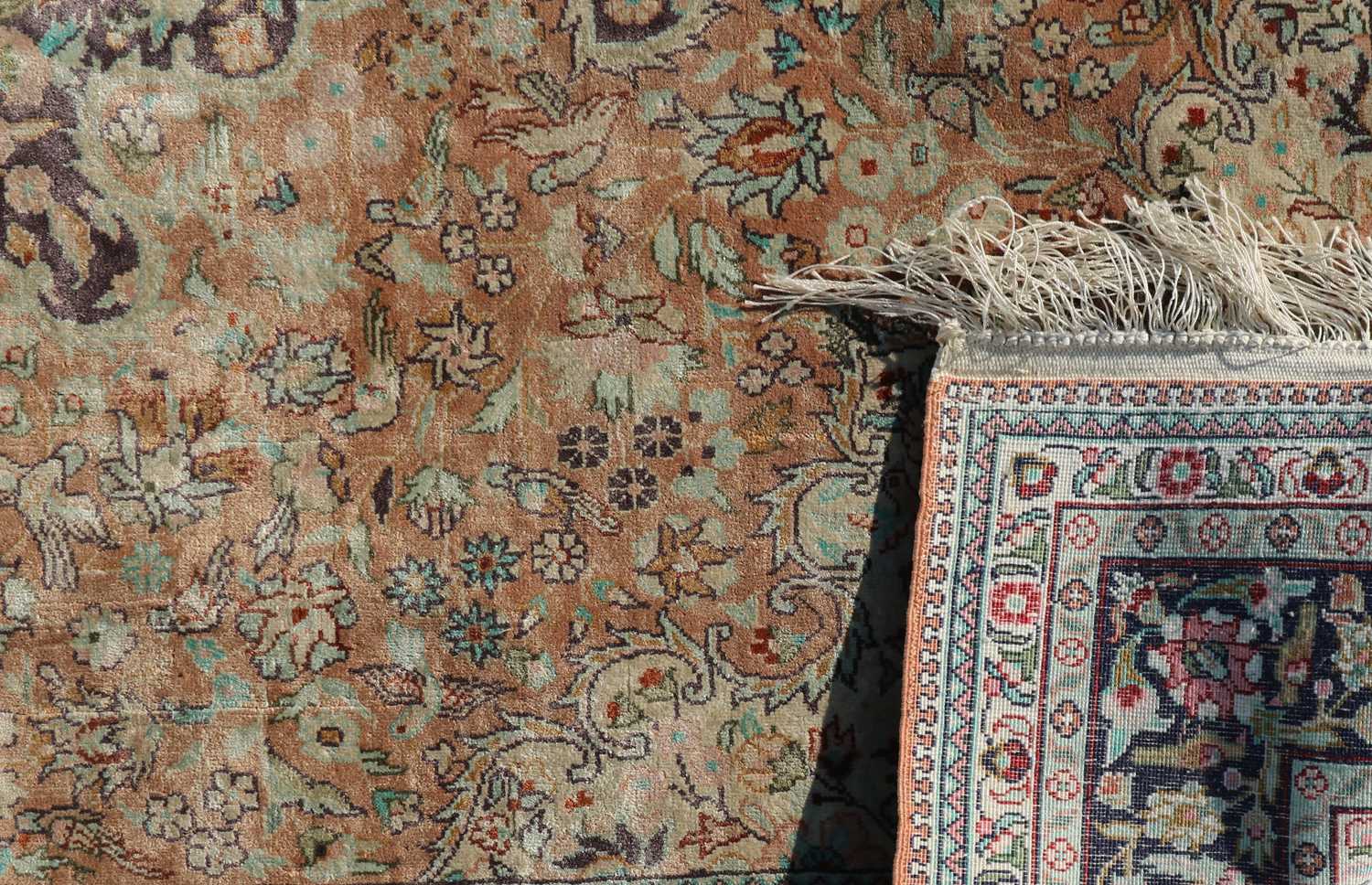 A Persian silk rug, - Image 2 of 3