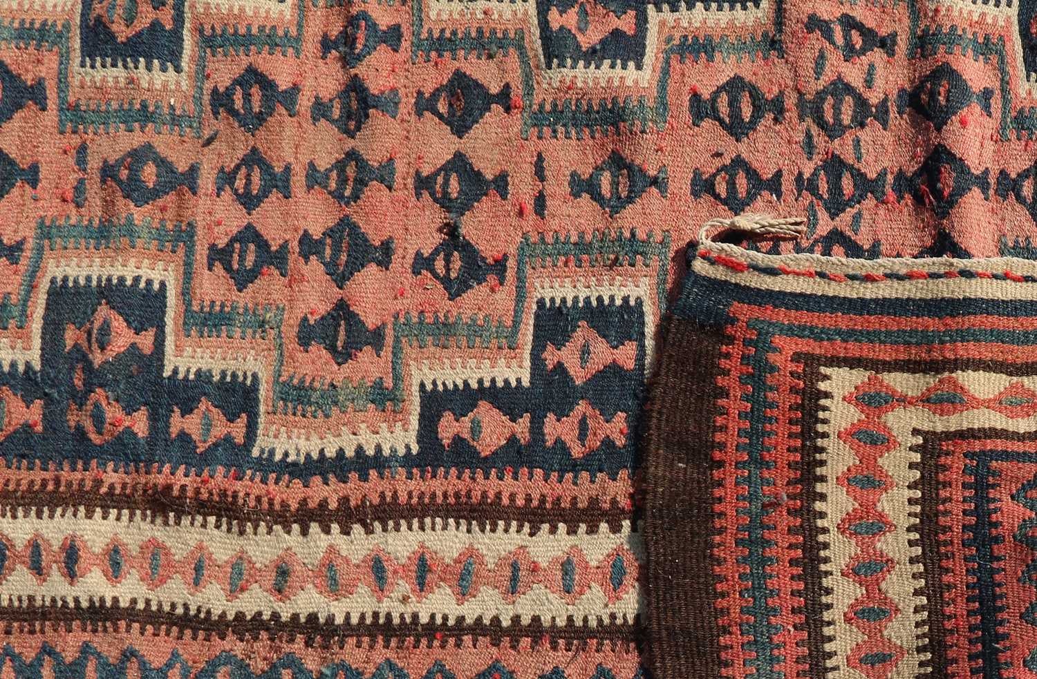 A Kurdish Bidjar Kilim rug, - Image 3 of 10