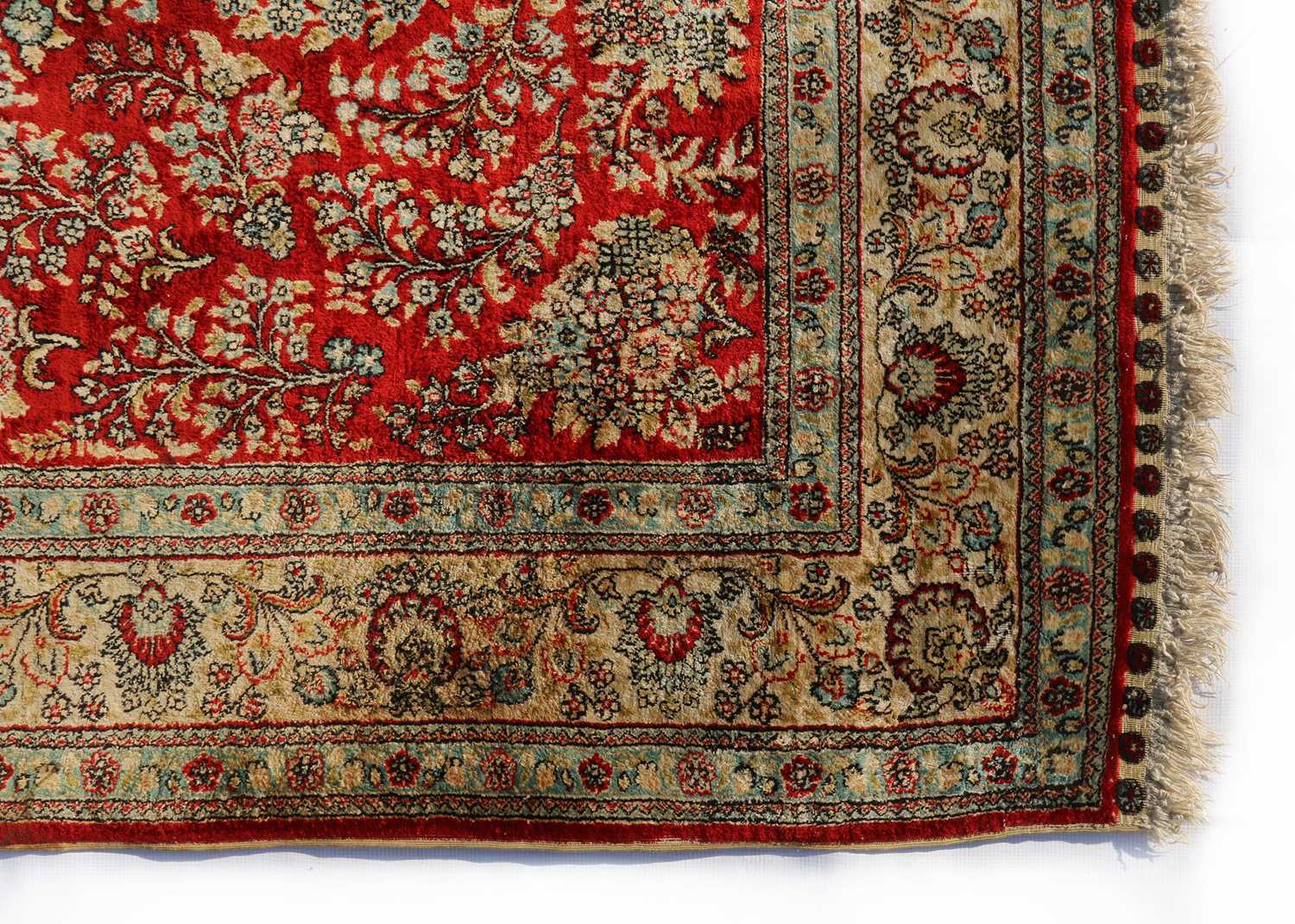 A silk Hereke rug, - Image 2 of 5