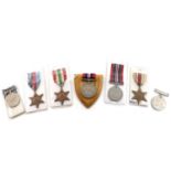 A collection of seven WWII medals,