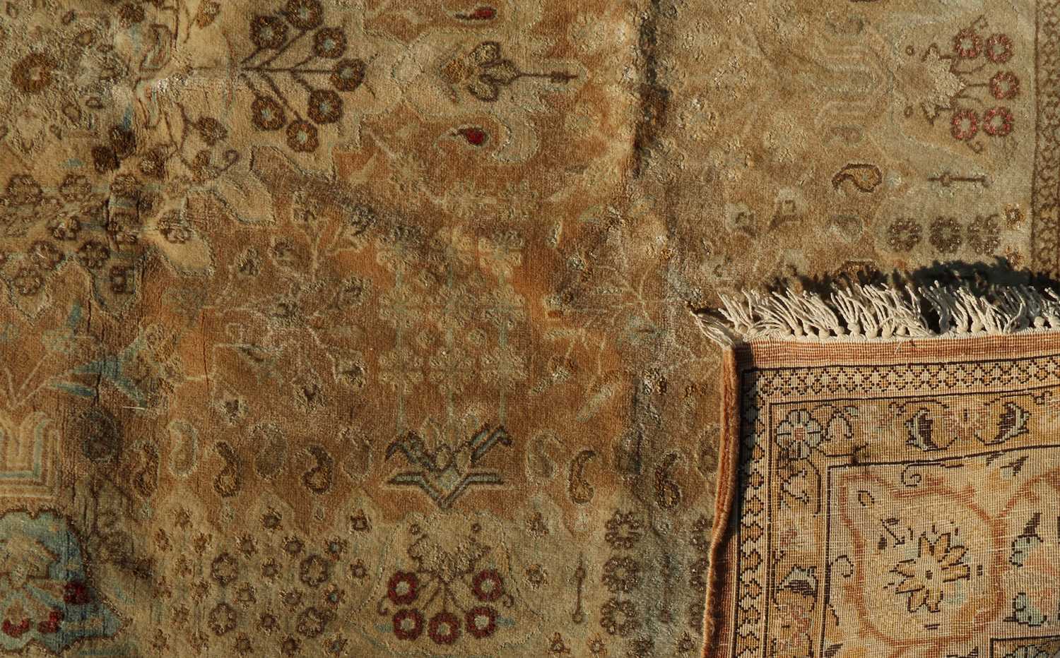 A Qum part silk rug, - Image 3 of 3