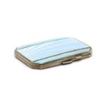 An Art Deco guilloche enamelled cigarette case,