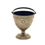 A George III silver swing-handled sugar bowl,