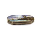 A continental enamelled sterling silver pillbox,