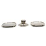 A pair of Edward VII square silver waiters,