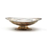 A silver pedestal dish,