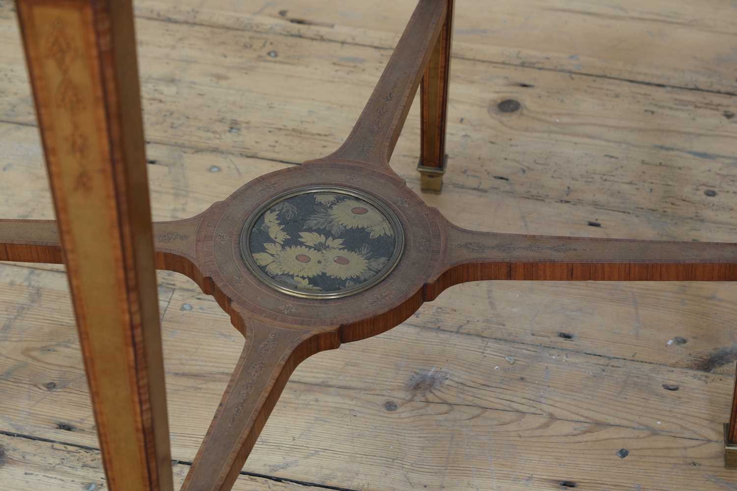 A fine marquetry, lacquered and inlaid table, - Image 3 of 7