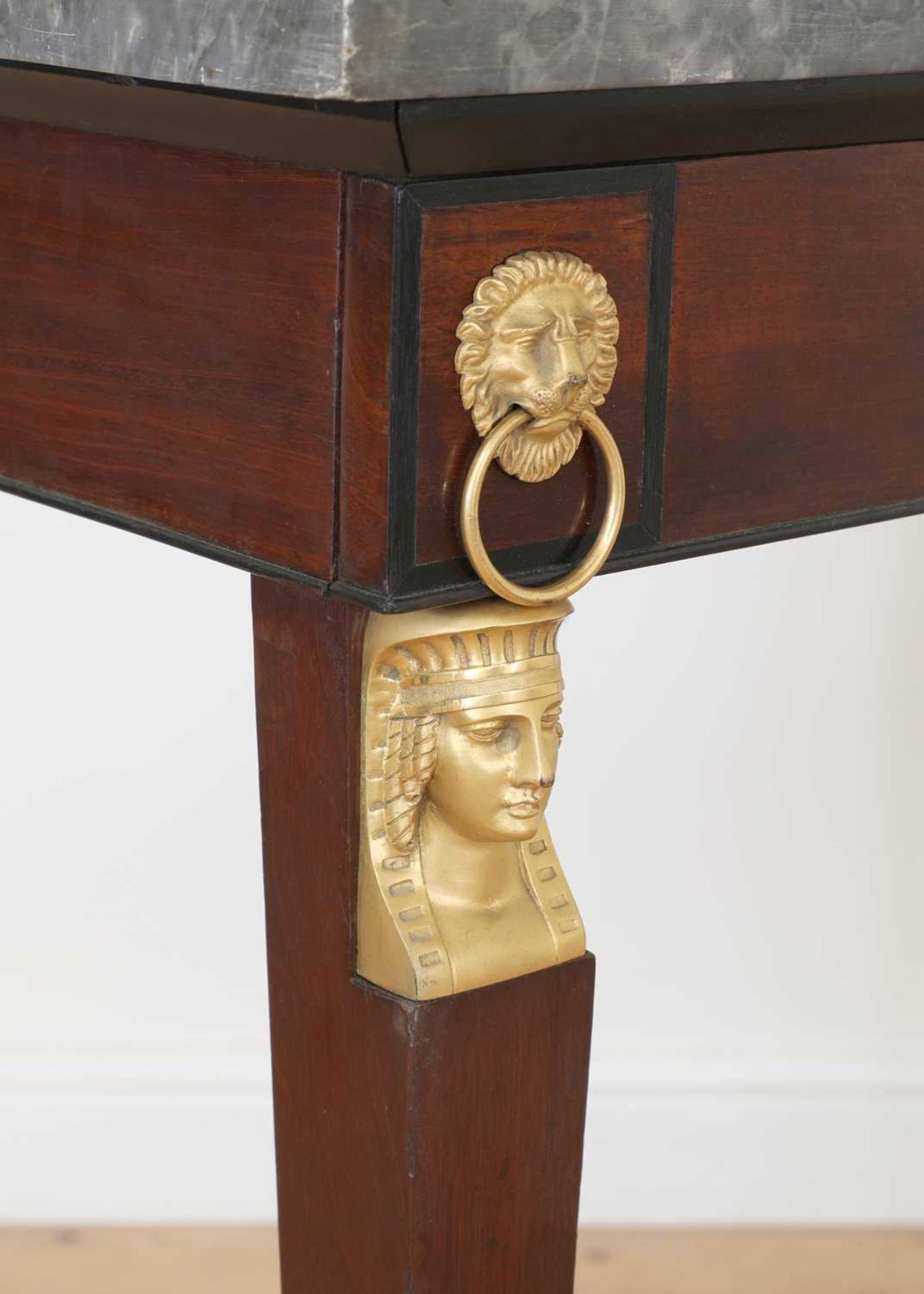 A mahogany French Empire console table, - Image 8 of 10