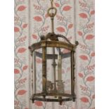 A neo-baroque brass lantern,
