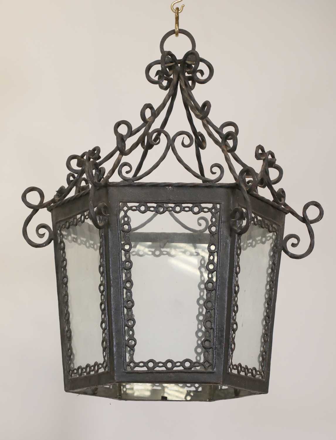 A Catalan wrought iron lantern,