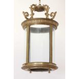 A large belle époque gilt-bronze lantern,