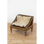 A good Louis XVI-style giltwood footstool or dog bed,