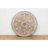 A scagliola circular marble table top,