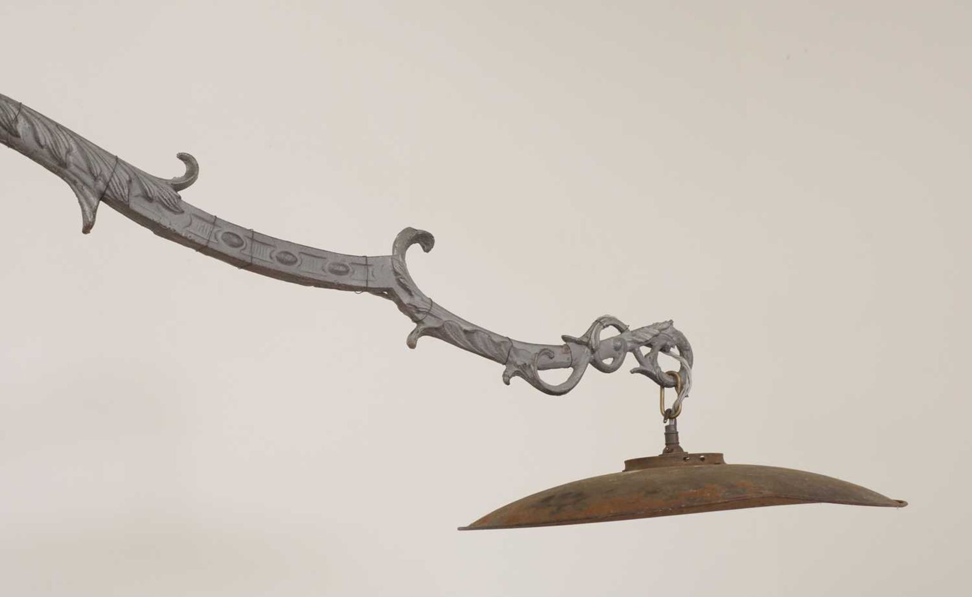 A large Louis Philippe cast iron billiard chandelier, - Image 2 of 4