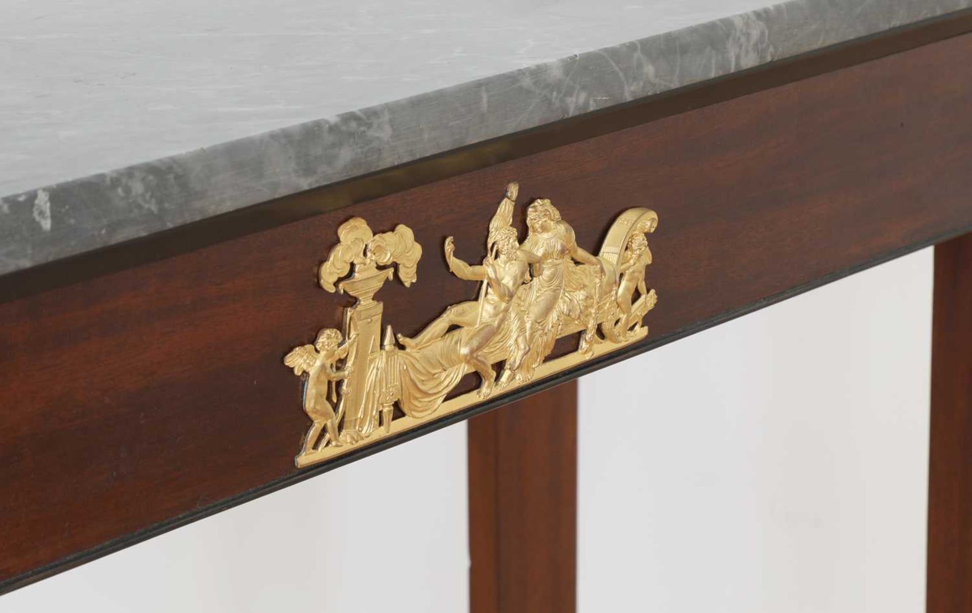 A mahogany French Empire console table, - Image 7 of 10