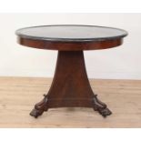 A mahogany guéridon or centre table,