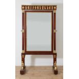 A French Empire cheval mirror,