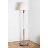 An Art Deco faux mother-of-pearl standard lamp,