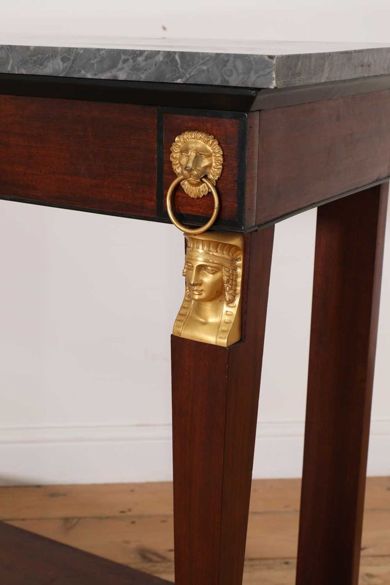 A mahogany French Empire console table, - Image 5 of 10