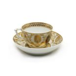 A Royal Crown Derby named view porcelain cup and saucer,