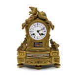 A French gilt-cased mantel clock,
