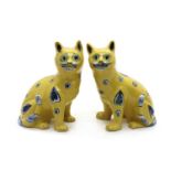 A pair of Max Emanuel (Mosanic) studio pottery cats