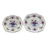 A pair of porcelain dishes by J & W Ridgway,