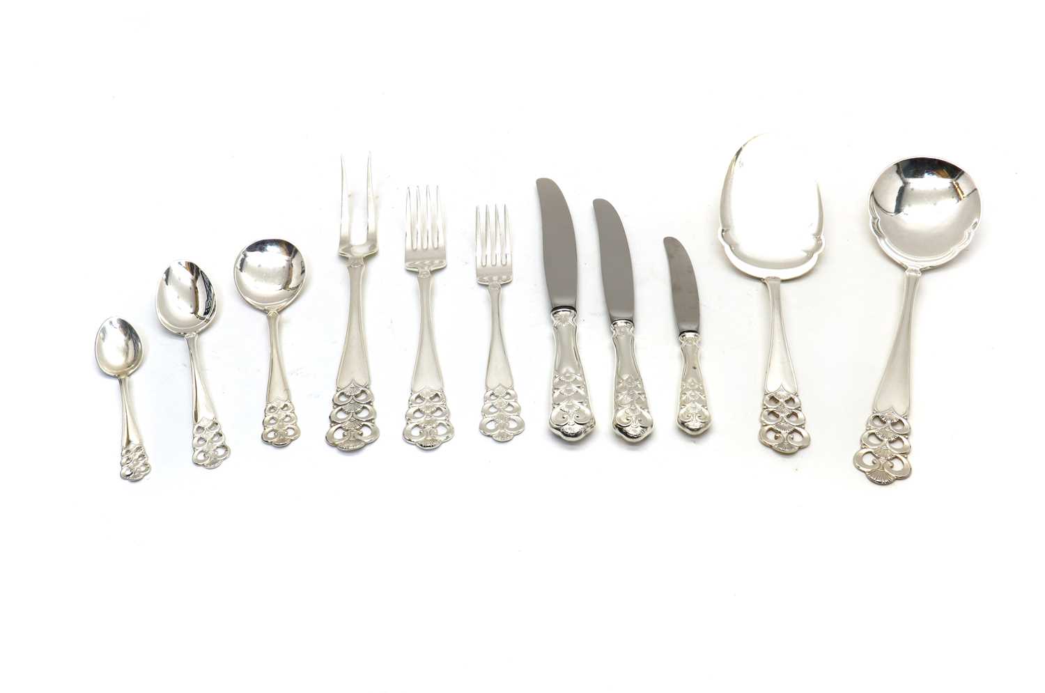 A collection of David Andersen 'Norrøna' pattern silverplated flatware,