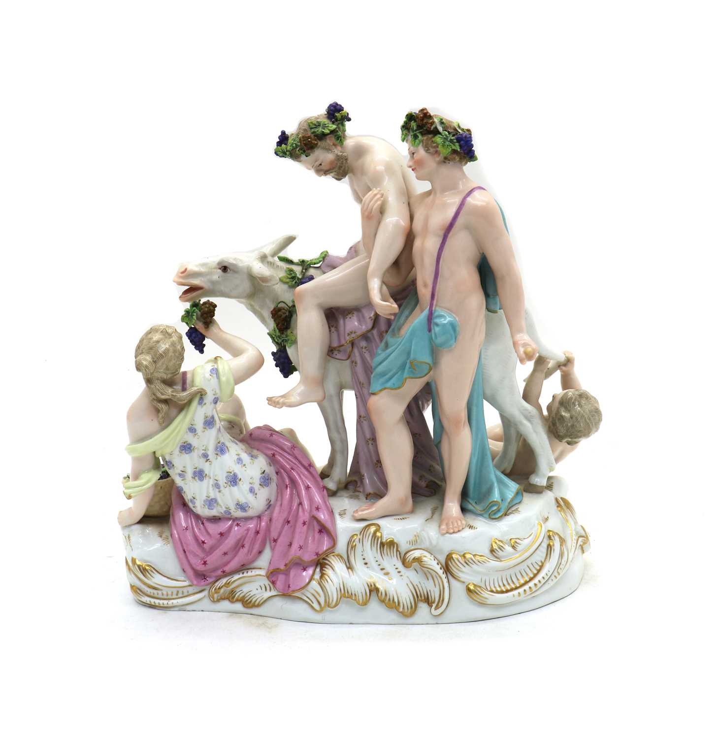 A Meissen porcelain figure group, - Bild 2 aus 3