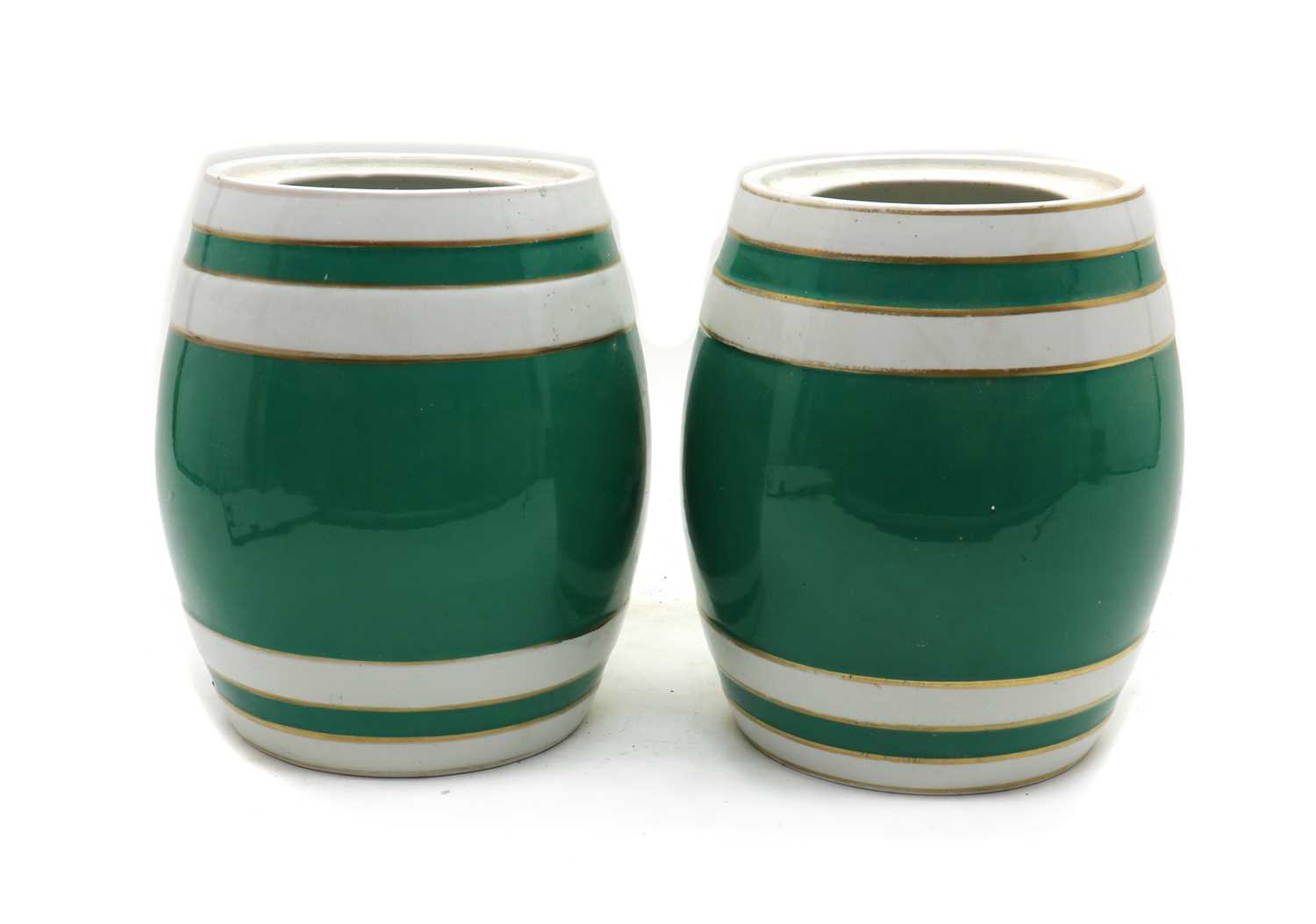 A pair of Staffordshire 'Whiskey' and 'Brandy' barrels, - Bild 2 aus 7