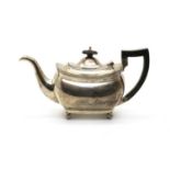 A George V silver teapot,