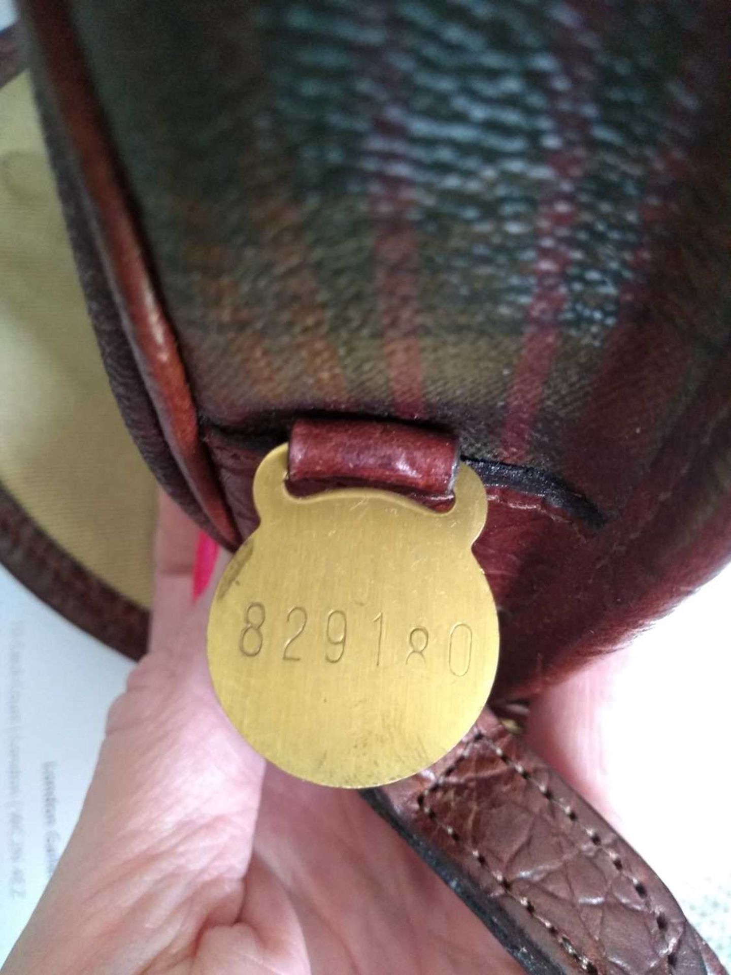 A Mulberry scotchgrain saddle cross body bag, - Bild 8 aus 11