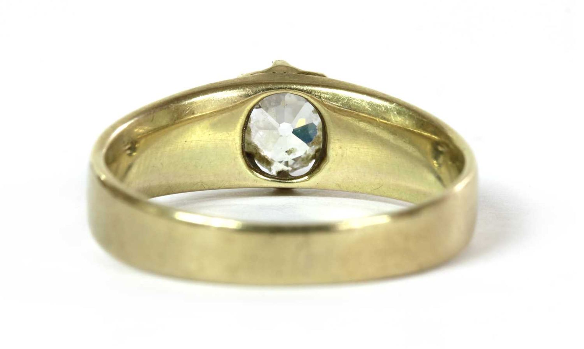 A gold single stone diamond ring, - Bild 3 aus 3