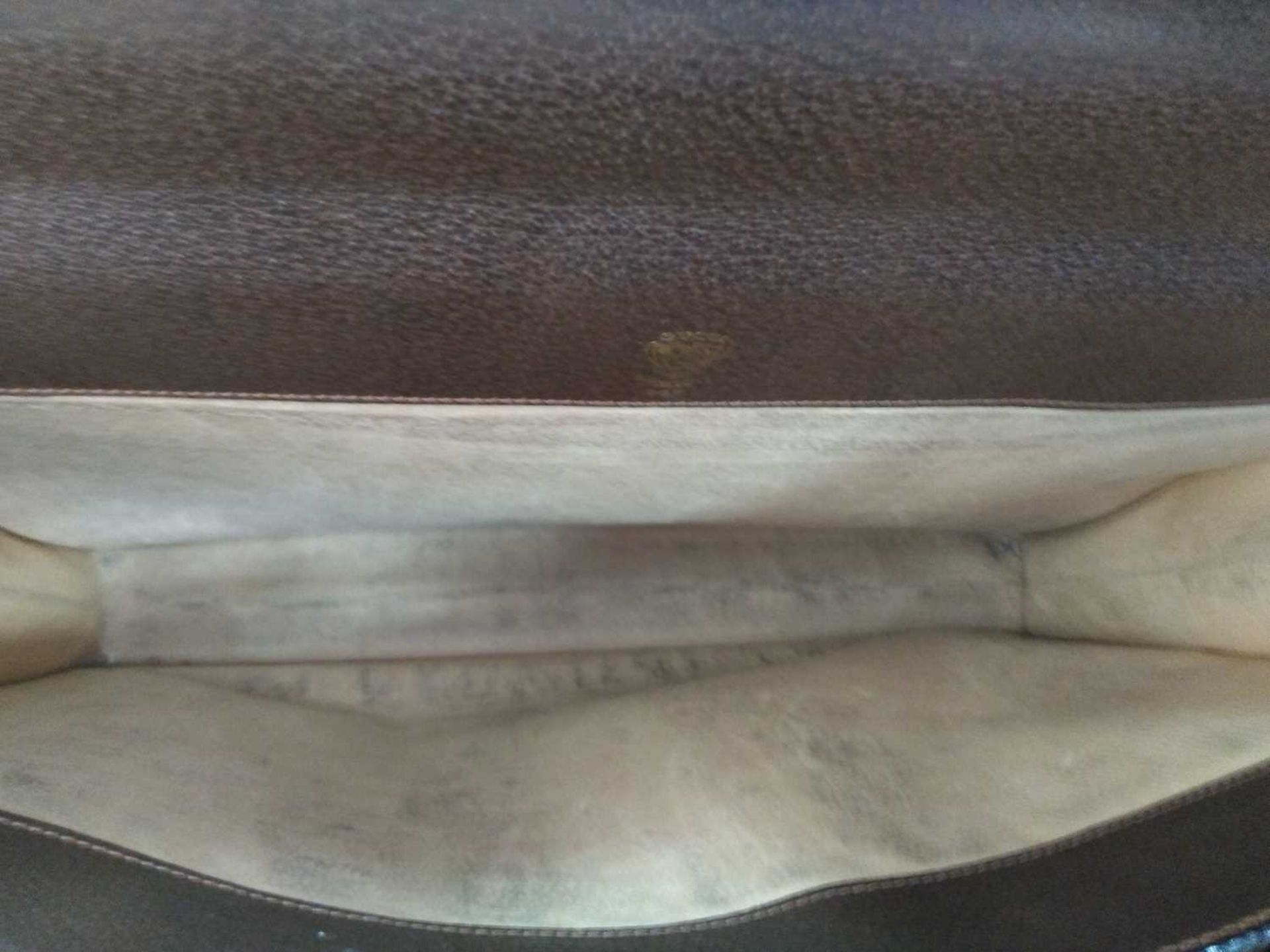 A vintage Gucci brown coated canvas briefcase, - Bild 15 aus 15