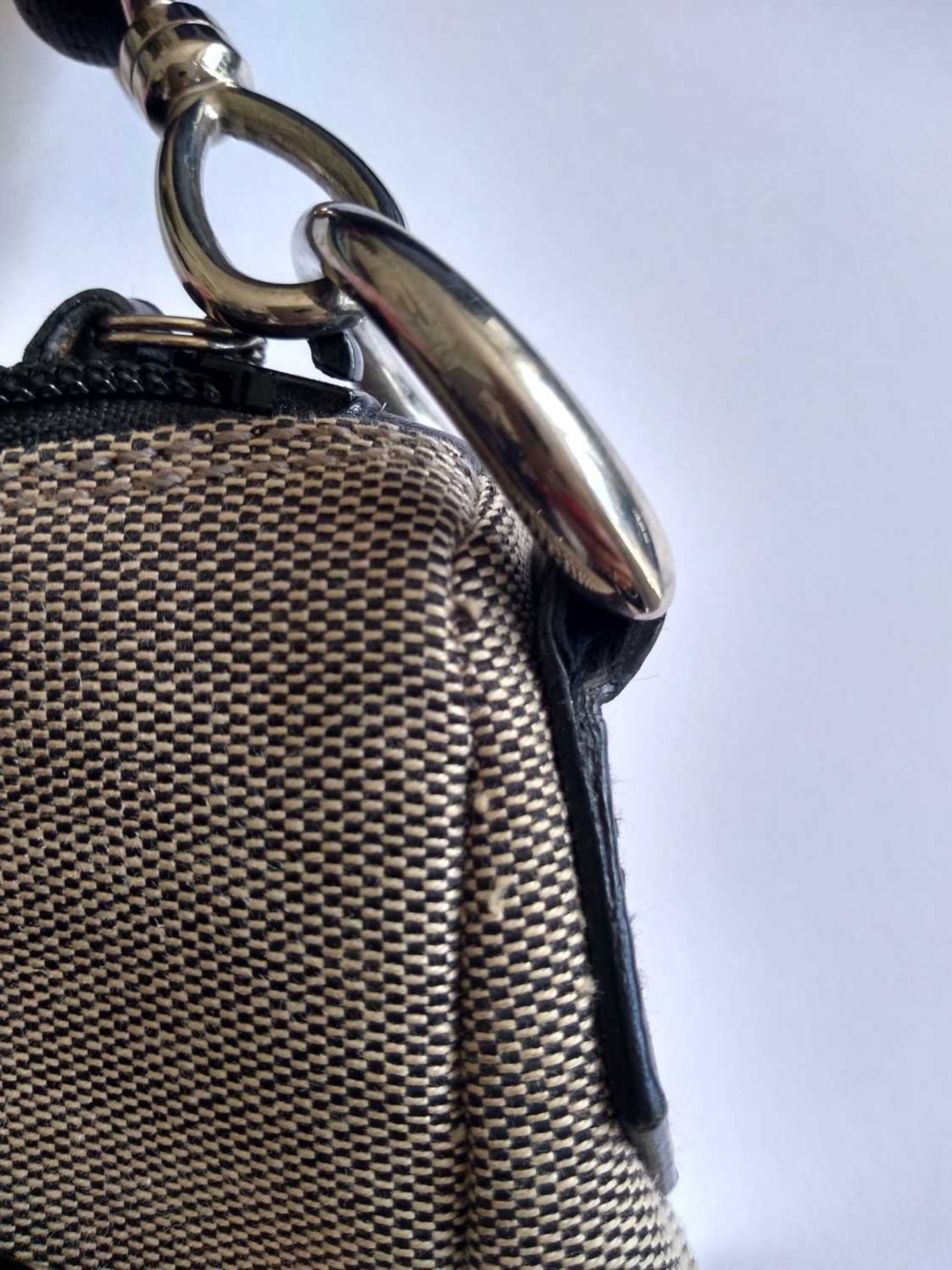 A Gucci black and grey canvas bag, - Bild 8 aus 14
