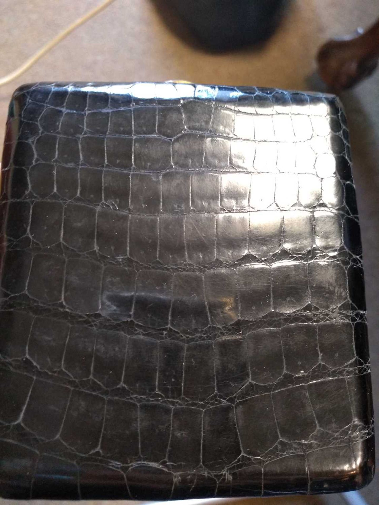 A vintage Asprey 'kelly' crocodile leather bag, - Bild 4 aus 18