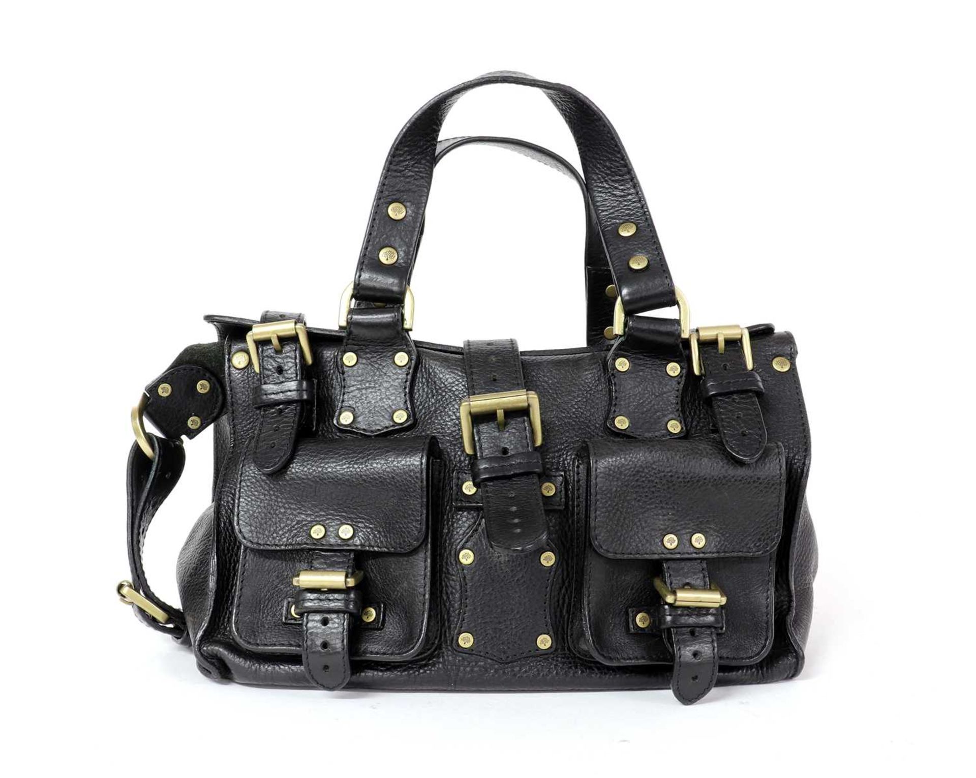 A Mulberry black leather Roxanne bag,