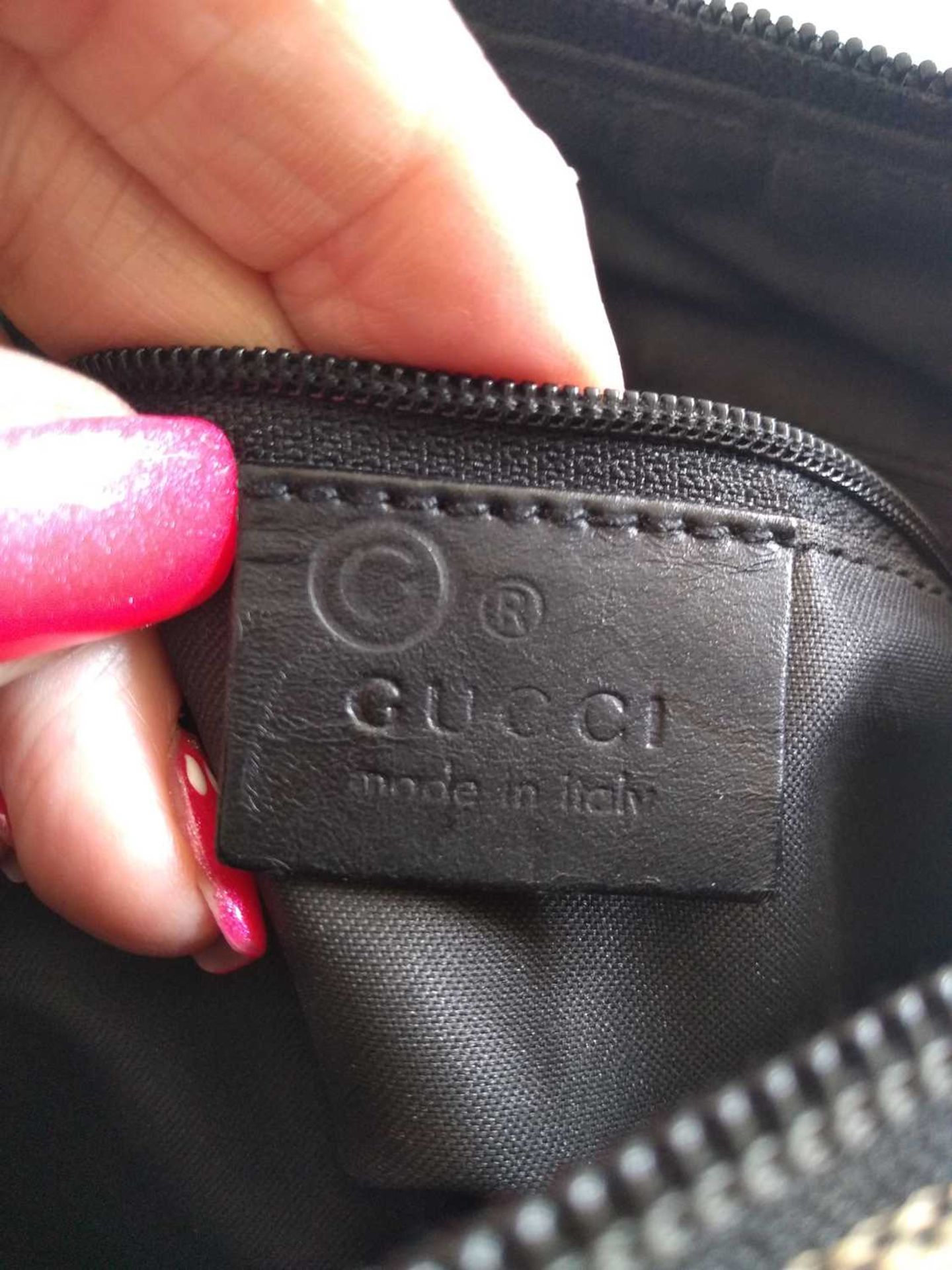 A Gucci black and grey canvas bag, - Bild 7 aus 14
