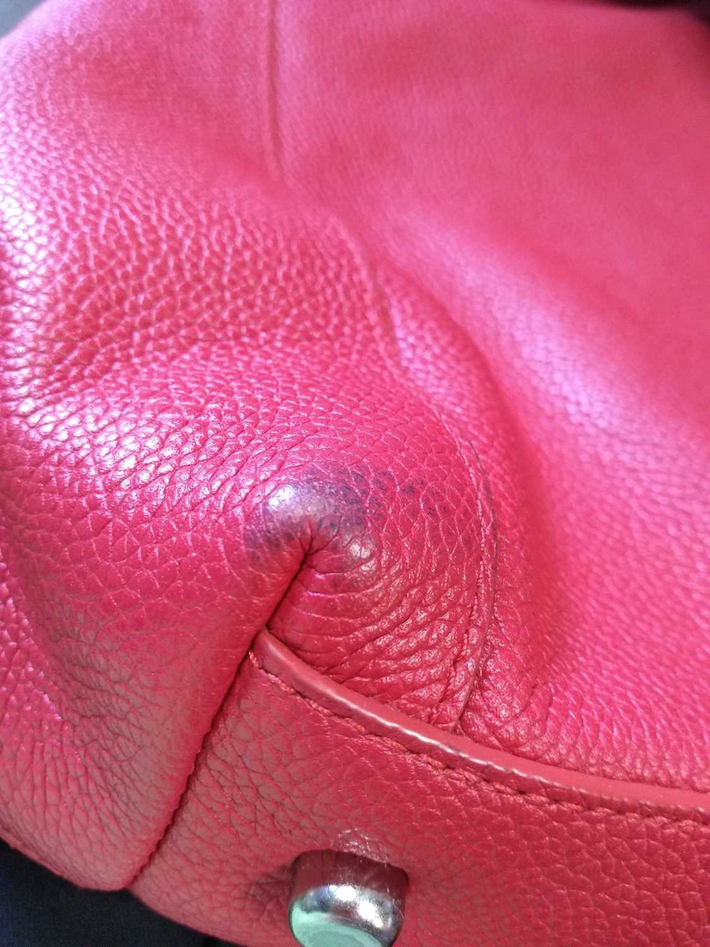 A Coach red leather Edie bag, - Bild 8 aus 14