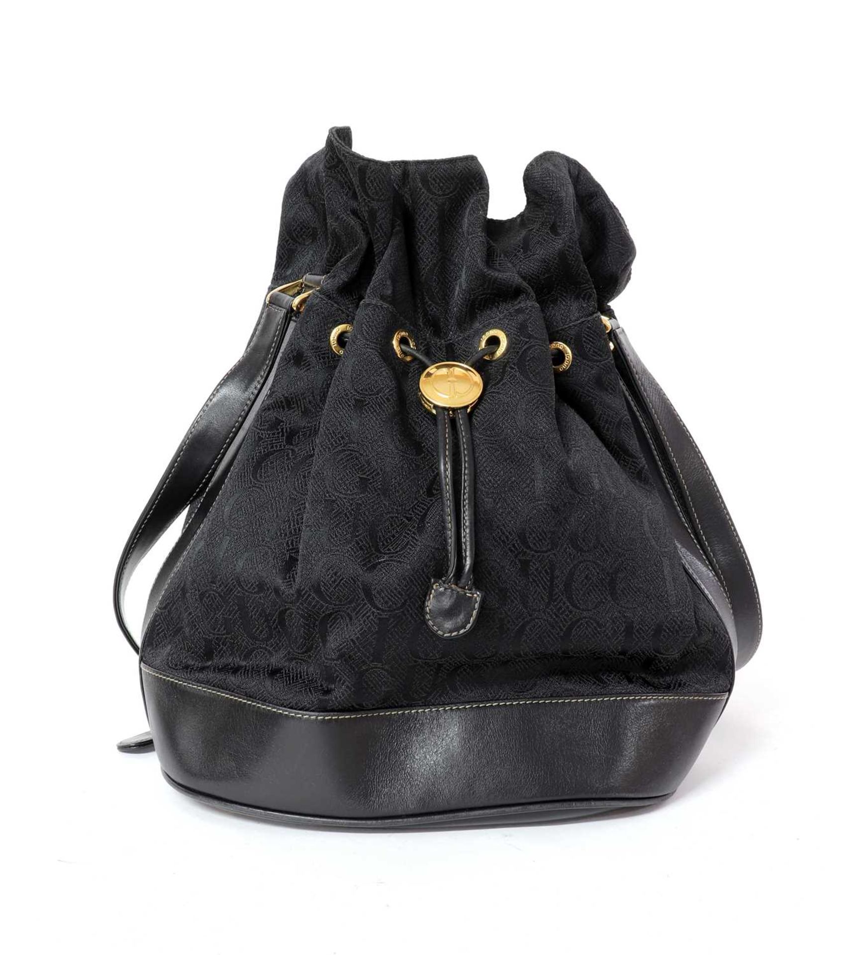 A Gucci black drawstring bucket bag,
