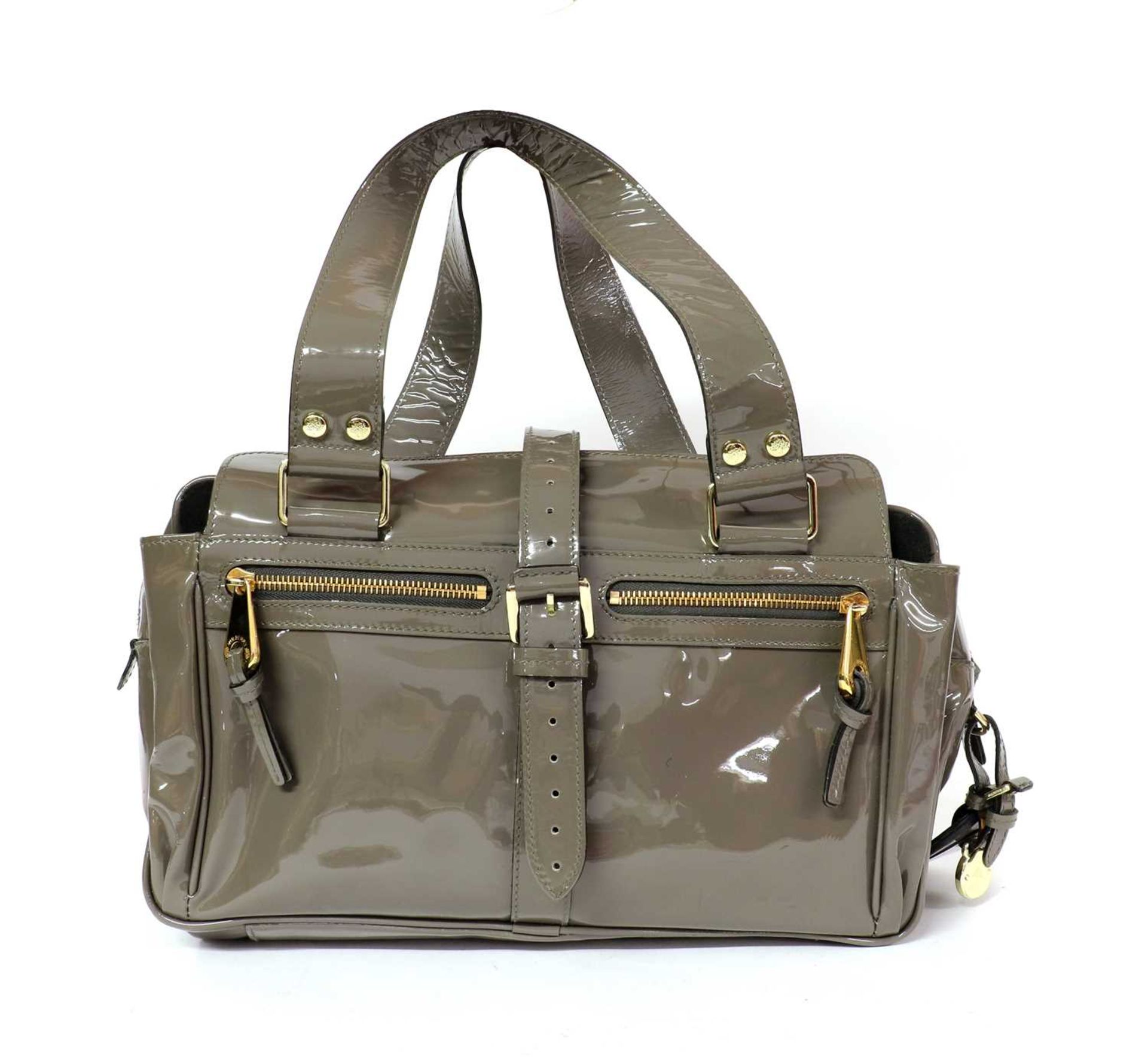 A Mulberry grey patent Mabel bag,