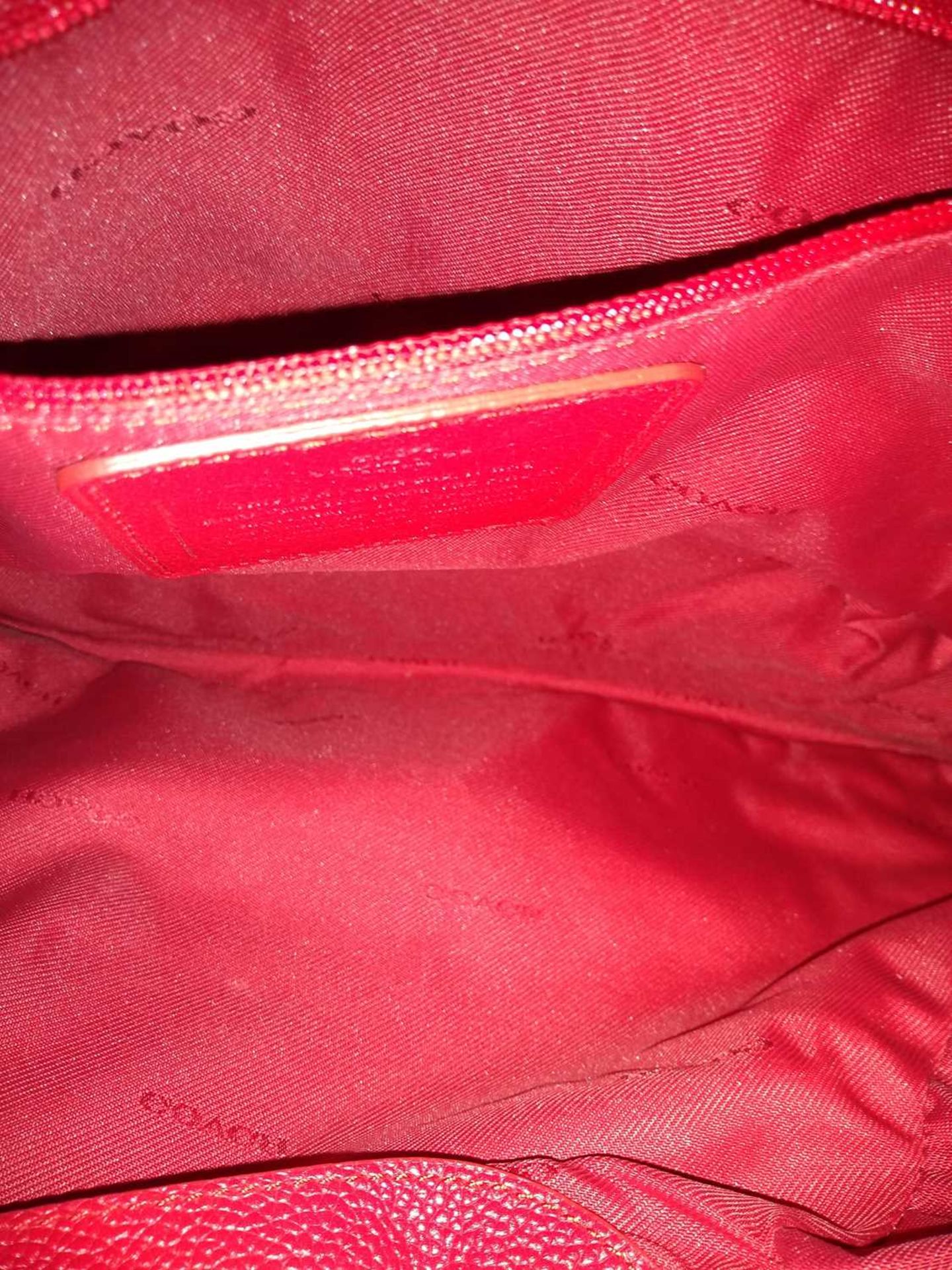 A Coach red leather Edie bag, - Bild 10 aus 14