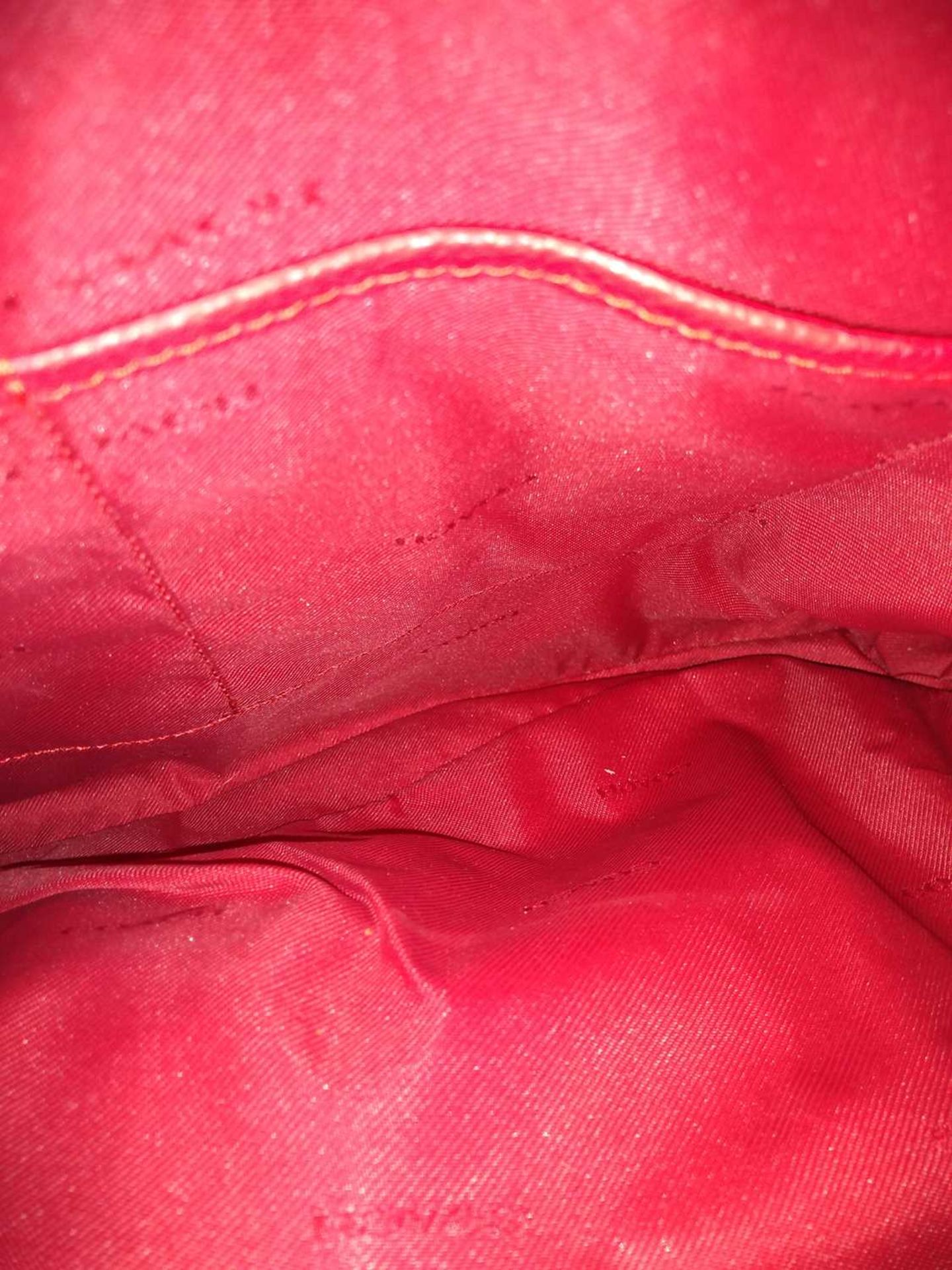 A Coach red leather Edie bag, - Bild 13 aus 14