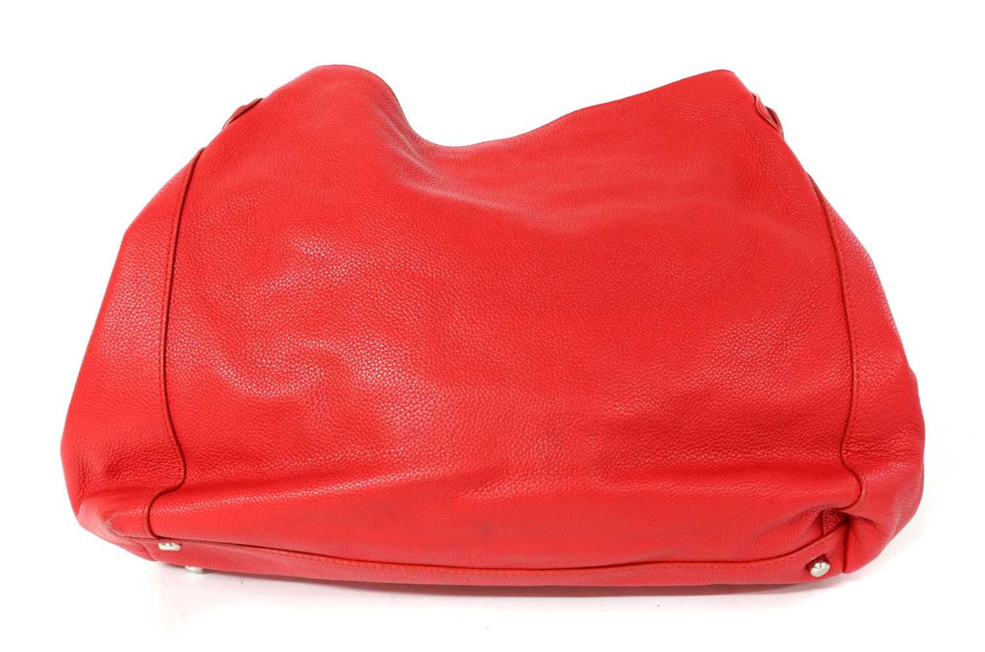 A Coach red leather Edie bag, - Bild 3 aus 14