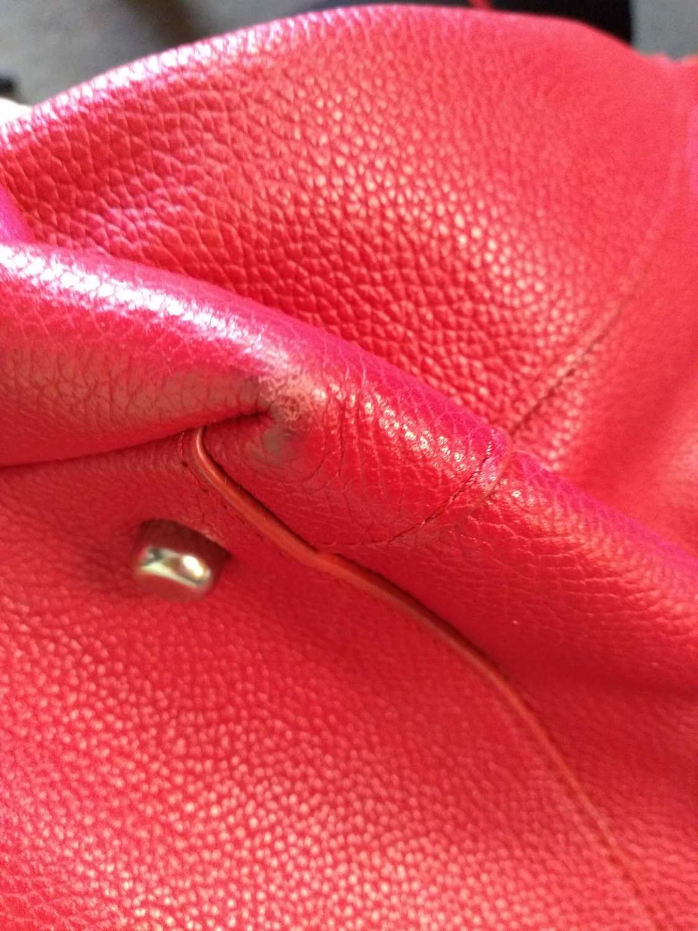 A Coach red leather Edie bag, - Bild 12 aus 14