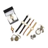 A collection of watches and pocket watches,