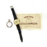A gold plated Favre-Leuba 'Daymatic' automatic strap watch,