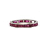 A ruby full eternity ring,