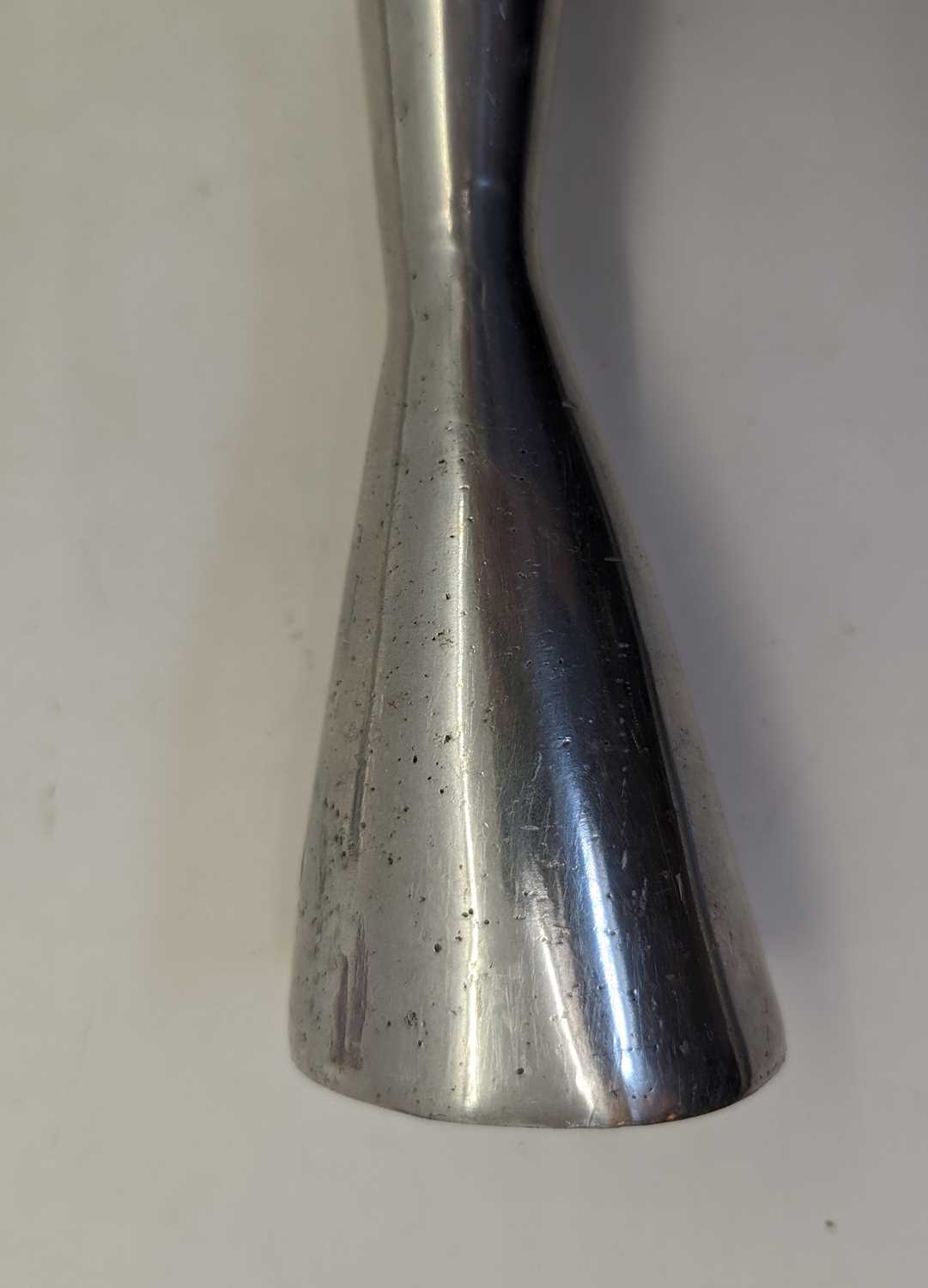A pair of polished steel candlesticks, - Image 4 of 13