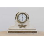 A marble and gilt-metal mantel clock,